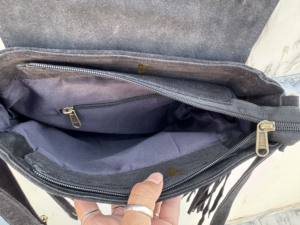 Bolso de Hombro de Cuero Auténtico con Flecos de Alta Calidad, Bolso Bandolera de Cuero Estilizado, Bolsos Bohemios, Bolso Vintage Estilo Gitano - Product Image 6