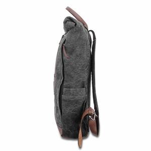Genuine Leather Water Resistant Canvas <b>Backpack</b> <b>for</b> <b>Women</b> <b>Travel</b> School Laptop Wholesale Private Label Factory Supply LCB-0032 - Product Image 5