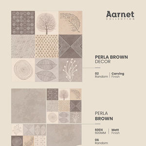 Azulejo de porcelana mate con grabado de inspiración natural de 600x600 mm, diseñado para instalaciones de pisos duraderas y decorativas. - Product Image 1