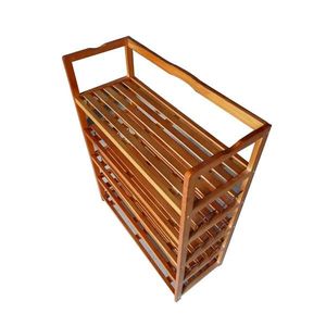 Scarpiera Semplice in Legno a 5 Ripiani per 6 Paia di Scarpe, Colore Legno Naturale - Product Image 3