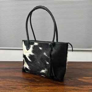 Elegante Bolso Tote de Moda para Mujer, Multifuncional, de Verano, en Cuero Genuino con Pelo de Vaca, LHTB-0067 - Product Image 1