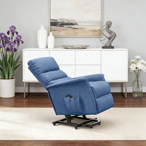 Poltrona Reclinabile Moderna a Una Piazza con Funzione Estensibile, Porta USB e Massaggio, in Pelle o Tessuto, per Arredamento Soggiorno - Product Image 5