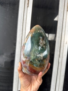 Huevo de Jaspe Unicornio Natural, Cristal Pulido, Piedra Curativa, 3 kg, Pieza Única, Decoración para el Hogar, Meditación, Venta al por Mayor - Product Image 1