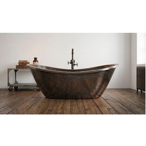Vintage Style Hammered Copper Bathtub for Home Bathrooms Boutique Hotels Spa Centres and Luxury <b>Bathing</b> Use - Product Image 1