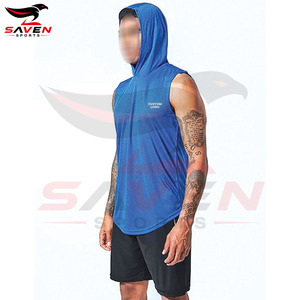 For Wholesale Rate Best Material 3-Pack <b>Sleeveless</b> Gym Hoodie For <b>Men</b> Workout Shirts Muscle Hooded Tank Tops Athletic Apparel - Product Image 4