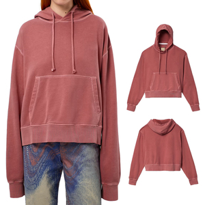 Sudadera con Capucha Oversize para Mujer, Estilo Casual Urbano, Forro Polar, Bolsillo Canguro, Mezcla de Algodón, Prenda de Moda - Product Image 1