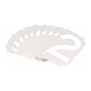 Brady 2-Inch White Gothic Self-Spacing <b>Letters</b> and Numbers Durable Self-<b>Adhesive</b> Stickers for Industrial Labeling - Product Image 2