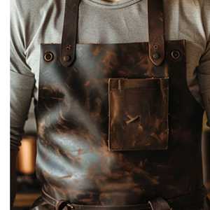 Bulk Order Genuine Leather Aprons for Corporate Staff Uniform-Professional High Quality Smell Proof Casual Business Gear - Product Image 2