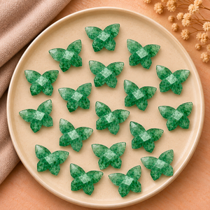 Cuentas de Piedras Preciosas Facetadas en Forma de Mariposa Verde Fresa de 14x10 mm para la Fabricación de Joyas, Cuentas Sueltas al por Mayor, Suministros para Manualidades - Product Image 4