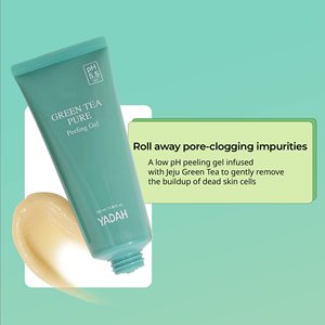 Gel exfoliant pour le visage au thé vert YADAH, pH 5,5, gel nettoyant exfoliant 100 ml pour les soins quotidiens de la peau, fabriqué en Corée - Product Image 2