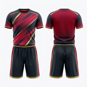 Conception légère, idéale pour l'entraînement au football, les matchs, uniforme de football, maillot athlétique confortable, short assorti - Product Image 1