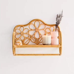 Estante de Mimbre Tejido a Mano Ecológico para Niños, Estante de Almacenamiento de Pared con Arco Floral para Guardería, Estante Boho Hecho a Mano, Venta al por Mayor - Product Image 4