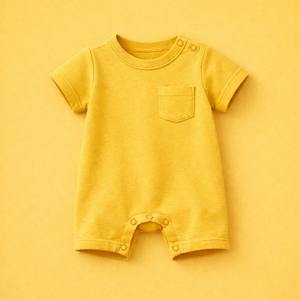 Mameluco de Bebé Unisex de Algodón Orgánico, Manga Corta, Ultra Suave, Transpirable, Antiarrugas, con Cierre de Botones a Presión, para Uso Diario - Product Image 6