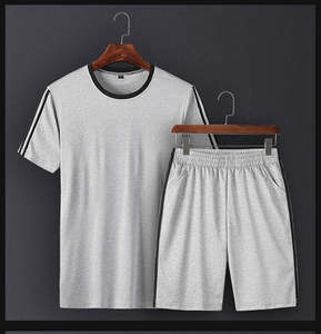 ชุดเสื้อยืดและกางเกงขาสั้นถักนิตติ้งลำลองสำหรับผู้ชาย ดีไซน์ล่าสุด รุ่นกันหนาว - Product Image 6