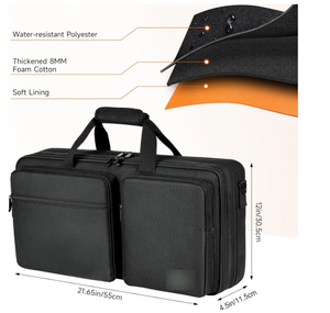 Gepolsterte <span class=keywords><strong>DJ</strong></span>-<span class=keywords><strong>Controller</strong></span>-Aufbewahrungstasche Stoßfeste Hülle für Pioneer / Numark / <span class=keywords><strong>Roland</strong></span> (21,5 X 12 X 2,5 Zoll) Großhandelsangebot - Nur Tasche - Product Image 4