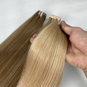 Vente en gros janvier nouvelle vague naturelle brute non traitée extensions de cheveux humains européenne trame unique ruban vendeur paquet perruques Vietnam - Product Image 3
