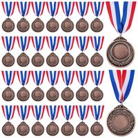Ruban de reconnaissance en polyester de 29 pouces de long pour compétition, avec logo personnalisé, vente en gros, médaille promotionnelle en métal pour cérémonie de remise des prix