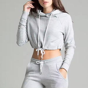 Hot Selling Customized Logo Printing Light Weight Best Design <b>Women</b> <b>Crop</b> Top <b>Hoodies</b> / Casual Wear <b>Women</b> <b>Crop</b> Top Hoodie - Product Image 3