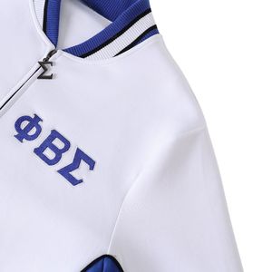 Veste de sport en polaire technique blanche Phi Beta Sigma pour hommes, coupe confortable, tissu de qualité supérieure, vêtements de fraternité grecque, athlétique - Product Image 6
