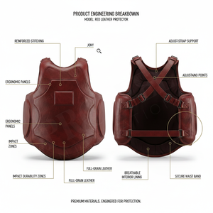 Protector de Pecho de Cuero PU para Artes Marciales, Equipo de Combate, Protección Corporal para Entrenamiento Deportivo, Venta al por Mayor, Chaleco de Pecho Personalizado - Product Image 2
