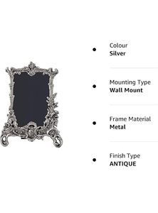 Metal Rectangular Photo <b>Frame</b> for Table & Wall Decor | Modern Black <b>Gold</b> Picture <b>Frame</b> for Home Office Living Room Bedroom - Product Image 4