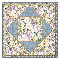 Tableau d'art personnalisé pour table de jeu sur tapis de mahjong Wisteria Birds, idéal pour les rassemblements intérieurs et les collections de cadeaux décoratifs