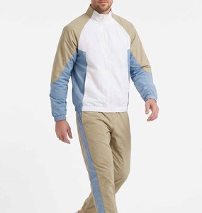 Survêtement coupe-vent 2 pièces pour homme, écologique, imperméable, léger, respirant, coupe classique, avec empiècements contrastants - Product Image 3