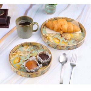 <b>Rustic</b> Mango <b>Wood</b> Tray with Printed Base Serving Tray for <b>Dining</b> <b>Table</b> - Product Image 5