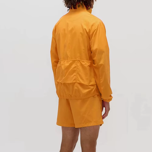 Unisex Waterproof <b>Windbreaker</b> Set Solid Color Breathable 100% Cotton Sporty Fleece Lining 2 1 Design Jacket Pants Tracksuit - Product Image 4