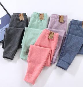 Nouveau pantalon legging vintage pour enfants, uniforme scolaire décontracté, en laine peignée 100% coton, uni, chaud, anti-boulochage, longueur intégrale, écologique - Product Image 1