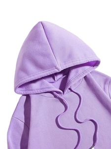 Sudaderas con capucha de algodón de color púrpura claro de calidad superior Logotipo impreso personalizado Sudaderas con capucha gruesas lisas de peso pesado Jerseys - Product Image 2
