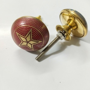 Pomo de puerta de latón Vintage elegante brillante hecho a mano con detalles adornados, herrajes de Metal redondos de primera calidad para interiores de casas clásicas - Product Image 3