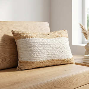 Funda Decorativa para Cojín Lumbar de Yute Trenzado, Cojín Tejido Natural para Banco, Decoración Moderna Orgánica para el Hogar, 30 × 80 cm - Product Image 5