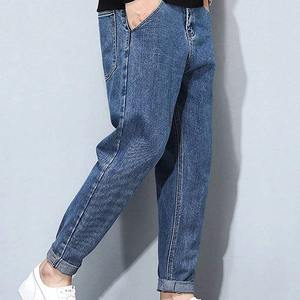 Jean en denim vert personnalisé pour homme, coupe droite, pantalon cargo, taille mi-haute, en coton respirant, design empilé - Product Image 6