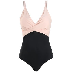 Traje de baño de una pieza de corte alto con aberturas, de Spandex/Nylon, nuevo modelo de moda, estilo halter, color degradado, para playa, ocio y vacaciones, tipo bikini - Product Image 4