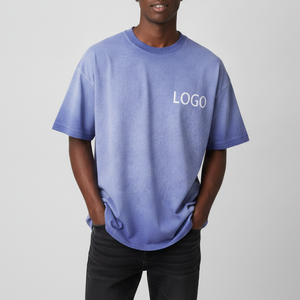 OEM Custom logo Printing Sun Faded Retro Style Oversize Street Wear Clothing Manufacturers Heavyweight Blank Men's <b>Tshirt</b> - Product Image 5