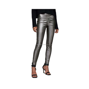 Pantalon legging extensible taille haute léger, écologique, imperméable, 100 % lin, coupe skinny, décontracté et sexy pour femmes et dames - Product Image 5
