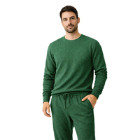 Ensemble 2 pièces de survêtement thermique décontracté pour homme, coupe oversize, avec sweat à capuche et pantalon de jogging, en tissu uni délavé à l'acide, collection automne, qualité premium, Elite Vanguard International