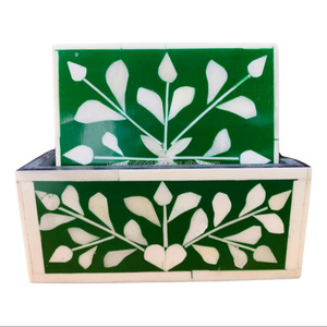 Posavasos artesanal indio hecho a mano de lujo promocional posavasos de té con incrustaciones de hueso seguro para uso doméstico con diseño elegante - Product Image 3