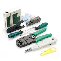 Kit de Herramientas para Reparación de Redes 12 en 1, Herramienta de Crimpado de Conectores RJ45 para Cables LAN