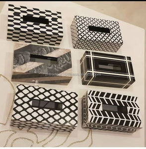 Caja de Pañuelos Premium con Incrustaciones de Nácar, Acabado Brillante, Logotipo Personalizado, Ecológica y Duradera para Decoración de Spa y Boutique - Product Image 6