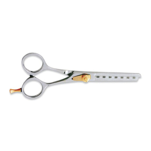Tijeras de Entresacar Profesionales Tegra Quirúrgicas para Barbero, para Diestros, con Hojas de Acero Inoxidable de 28 Dientes y Mango Mediano - Product Image 2