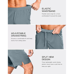 Shorts de sport réversibles pour homme, design 2 en 1, motif camouflage, séchage rapide, légers, pour course à pied, entraînement, fitness, sport - Product Image 3