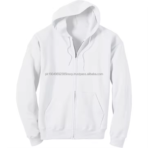 Custom 100 algodón French Terry Cropped Hoodies Puff Print Zip Up Distressed Acid Wash Rhinestone Hoodie Full-zip Hoodie - Product Image 3