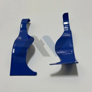 Rasoir de barbier courbé de style dominicain de haute qualité, léger, en acier inoxydable bleu, lame remplaçable, shavette manuelle - Product Image 5