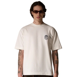 Men Oversized Short Sleeve T Shirt <b>Neutral</b> Minimal Chest Logo Cotton Loose Fit Casual Streetwear Top OEM - Product Image 6
