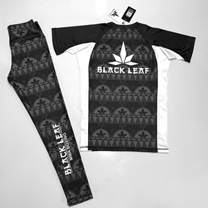 Rashguard MMA à manches courtes avec logo personnalisé, impression numérique, polyester/coton, séchage rapide - Product Image 6