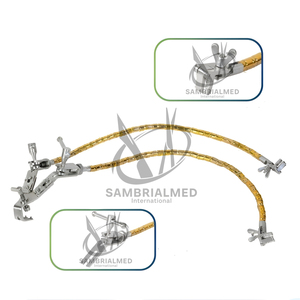 SAMBRIALMED Gold Plated <b>Neurosurgery</b> Brain Retractor System Stainless Steel Manual Reusable <b>Neurosurgery</b> Surgery <b>Instruments</b> - Product Image 1