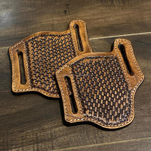 2025, venta al por mayor, funda para cuchillo mecanizada a mano, funda para Cuchillo de cuero genuino para hoja plegable fija, cesta, funda tejida para Unisex - Product Image 5