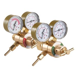 Ensemble de régulateurs oxygène-acétylène - 0-4000 PSI & 0-400 PSI - Manomètres de soudage - Entrée CGA 540/CGA 200 - Acier - Product Image 1